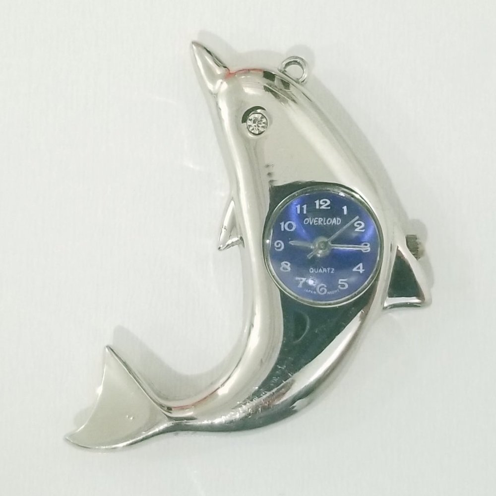 OVERLOAD - Dolphin Pendant Watch - Shiny Metal Object